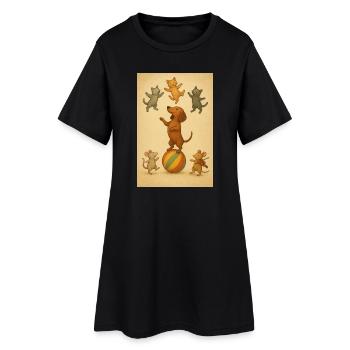 file_000000007fd0622fb8f1edba82a26667 - Frauen T-Shirt-Kleid - Schwarz - Vorne