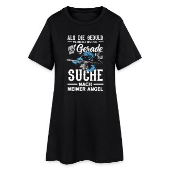 Patience distribuée ? Je cherche ma canne à pêche - Robe T-shirt Femme - noir - Devant