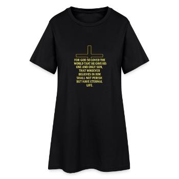 213530804_351740504_spreedshirt_mike - Women’s T-Shirt Dress - black - Front