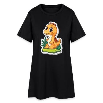 Dinosaure - Robe T-shirt Femme - noir - Devant