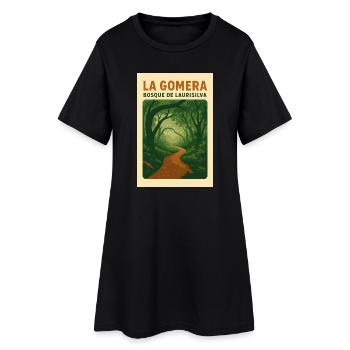 La_Gomera_ _Bosque_de_Laurisilva - Women’s T-Shirt Dress - black - Front