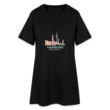 Porte d’entrée du monde de Hambourg - Robe T-shirt Femme - noir - Devant