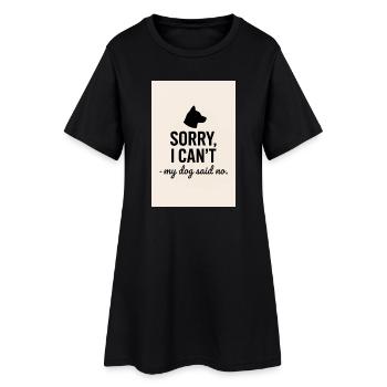 Désolé, je ne peux pas - le chien dit non - Robe T-shirt Femme - noir - Devant