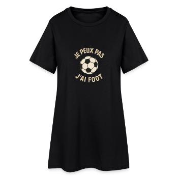 Je peux pas j'ai foot - Robe T-shirt Femme - noir - Devant