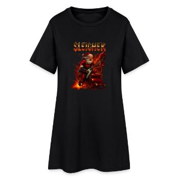 Heavy Metal Santa Sleigher - Robe T-shirt Femme - noir - Devant