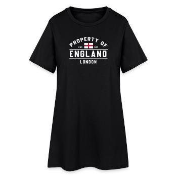 T-shirt emblème du drapeau de l’Angleterre - Robe T-shirt Femme - noir - Devant