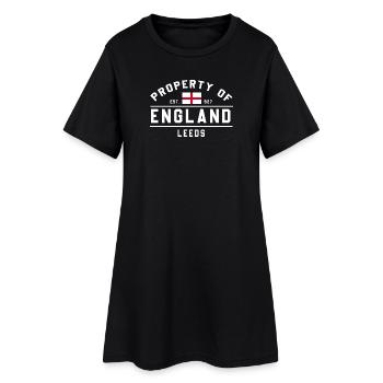 Angleterre Leeds Flag Design dans un style graphique - Robe T-shirt Femme - noir - Devant