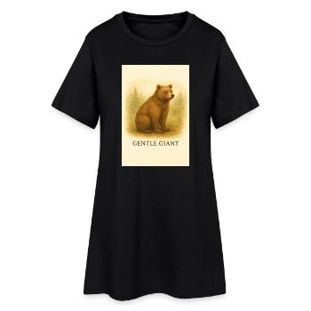 Ours géant mou - Robe T-shirt Femme - noir - Devant