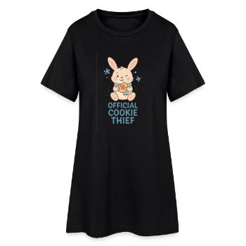 Voleur de biscuits officiel - Lapin de Noël - Robe T-shirt Femme - noir - Devant