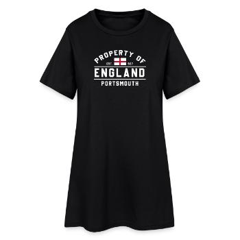 Motif du drapeau de l’Angleterre de Portsmouth - Robe T-shirt Femme - noir - Devant