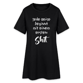 Chaque voyage commence par une première fois - Robe T-shirt Femme - noir - Devant