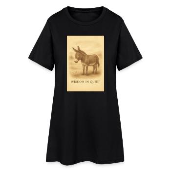 La sagesse de l’âne au repos - Robe T-shirt Femme - noir - Devant