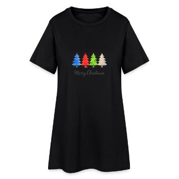 Noël Dire Noël Drôle Drôle Humour - Robe T-shirt Femme - noir - Devant