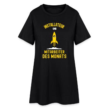 Installateur Employé du Mois Installateurs - Robe T-shirt Femme - noir - Devant