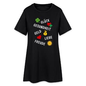 Lucky Shamrock Lucky Charm Congratulations - Women’s T-Shirt Dress - black - Front