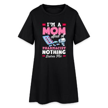 Pharmacien Technicien Pharmaceutique - Robe T-shirt Femme - noir - Devant