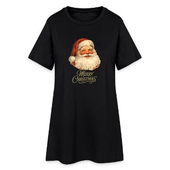 Père Noël Joyeux Noël Ho ho ho - Robe T-shirt Femme - noir - Devant