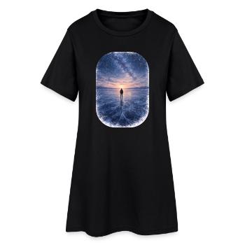 Extrême Nord - Robe T-shirt Femme - noir - Devant