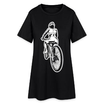 Amateur de cyclisme - Robe T-shirt Femme - noir - Devant