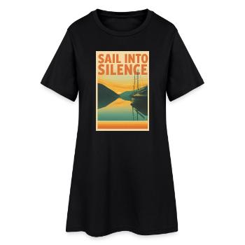 Naviguez dans le silence - Robe T-shirt Femme - noir - Devant