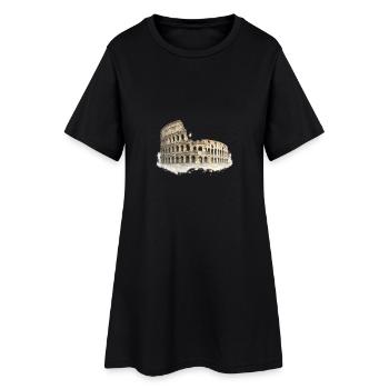 Croquis aquarelle du Colisée - Robe T-shirt Femme - noir - Devant
