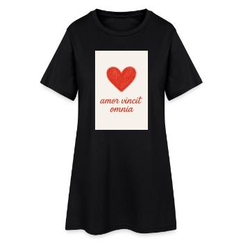 Love Triumphs: Amor Vincit Omnia - Women’s T-Shirt Dress - black - Front