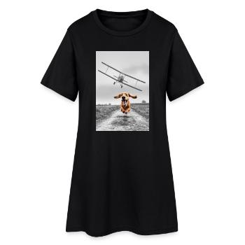 Nord-nord-ouest - Robe T-shirt Femme - noir - Devant