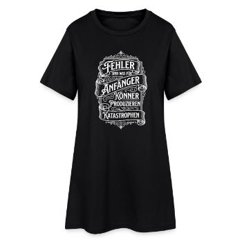 Les erreurs, c’est pour les débutants - Robe T-shirt Femme - noir - Devant