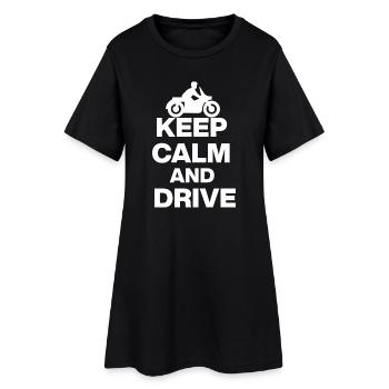 RESTE CALME ET CONDUIS ! MOTO MOTO FRITHEIT blanc - Robe T-shirt Femme - noir - Devant