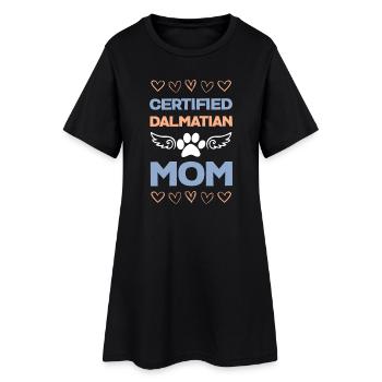 Maman dalmate certifiée - Robe T-shirt Femme - noir - Devant