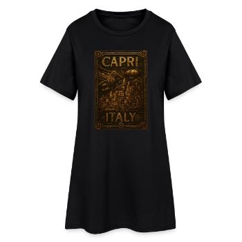 Capri Italien – Steampunk Bronze Reiseposter - Frauen T-Shirt-Kleid - Schwarz - Vorne