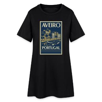 Aveiro, Portugal – Affiche de voyage vintage Art déco - Robe T-shirt Femme - noir - Devant