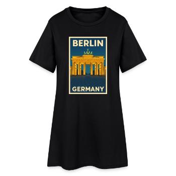 Berlin, Allemagne – Affiche rétro de la porte de Brandebourg - Robe T-shirt Femme - noir - Devant