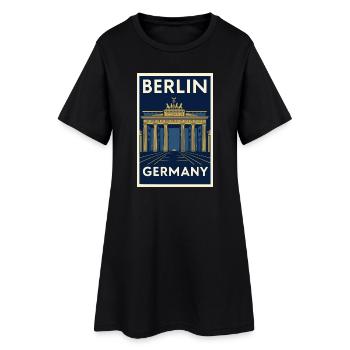 Berlin – Brandenburg Gate Retro Poster - Women’s T-Shirt Dress - black - Front