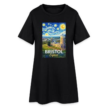 Bristol, England - Frauen T-Shirt-Kleid - Schwarz - Vorne