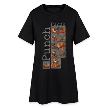 Petit singe mignon donne un coup de poing Coup de poing singe - Robe T-shirt Femme - noir - Devant