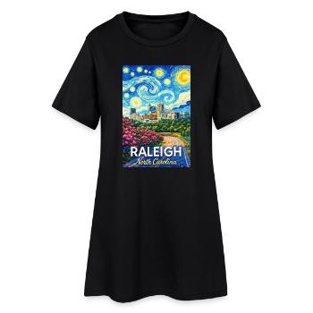 Raleigh, Caroline du Nord - Robe T-shirt Femme - noir - Devant