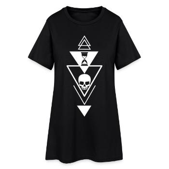 Le temps qui passe - Robe T-shirt Femme - noir - Devant