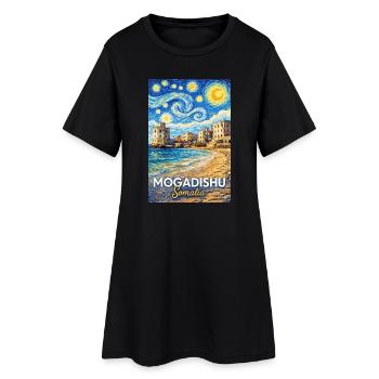 Nuit étoilée de Mogadiscio en Somalie - Robe T-shirt Femme - noir - Devant