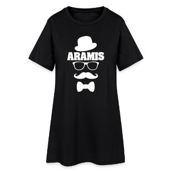 Schnauzer Aramis - Robe T-shirt Femme - noir - Devant