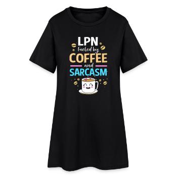 Infirmière Infirmière - Robe T-shirt Femme - noir - Devant