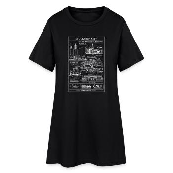 Plan directeur de la ville de Stockholm - Robe T-shirt Femme - noir - Devant