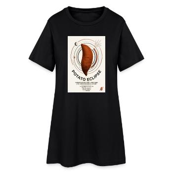 Potato Eclipse : Humble Tuber Odyssey - Robe T-shirt Femme - noir - Devant