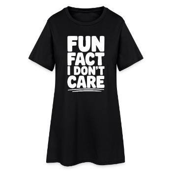 Petite anecdote : je m’en fiche - Robe T-shirt Femme - noir - Devant