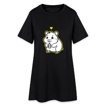 Arnold_the_Hamster - Women’s T-Shirt Dress - black - Front
