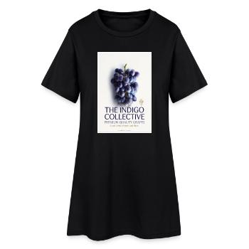 Indigo Collective Grapes Label - Women’s T-Shirt Dress - black - Front