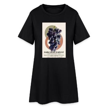 Vendange du raisin noir - Robe T-shirt Femme - noir - Devant