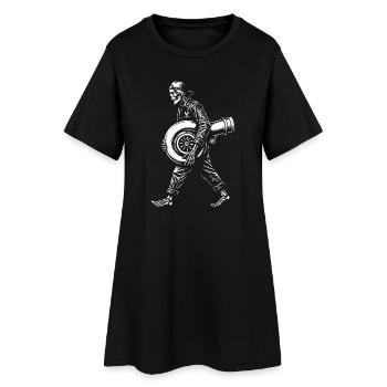 Turbolader Boost Skeleton Tuning Schrauber - Frauen T-Shirt-Kleid - Schwarz - Vorne