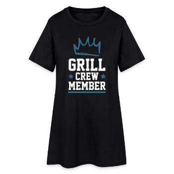 Équipe de grillades - Robe T-shirt Femme - noir - Devant