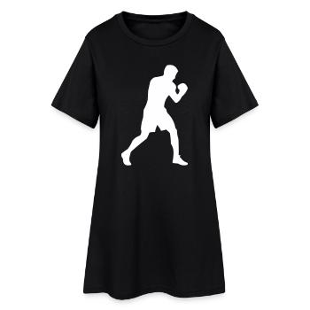 Silhouette de boxeur en mouvement - Robe T-shirt Femme - noir - Devant